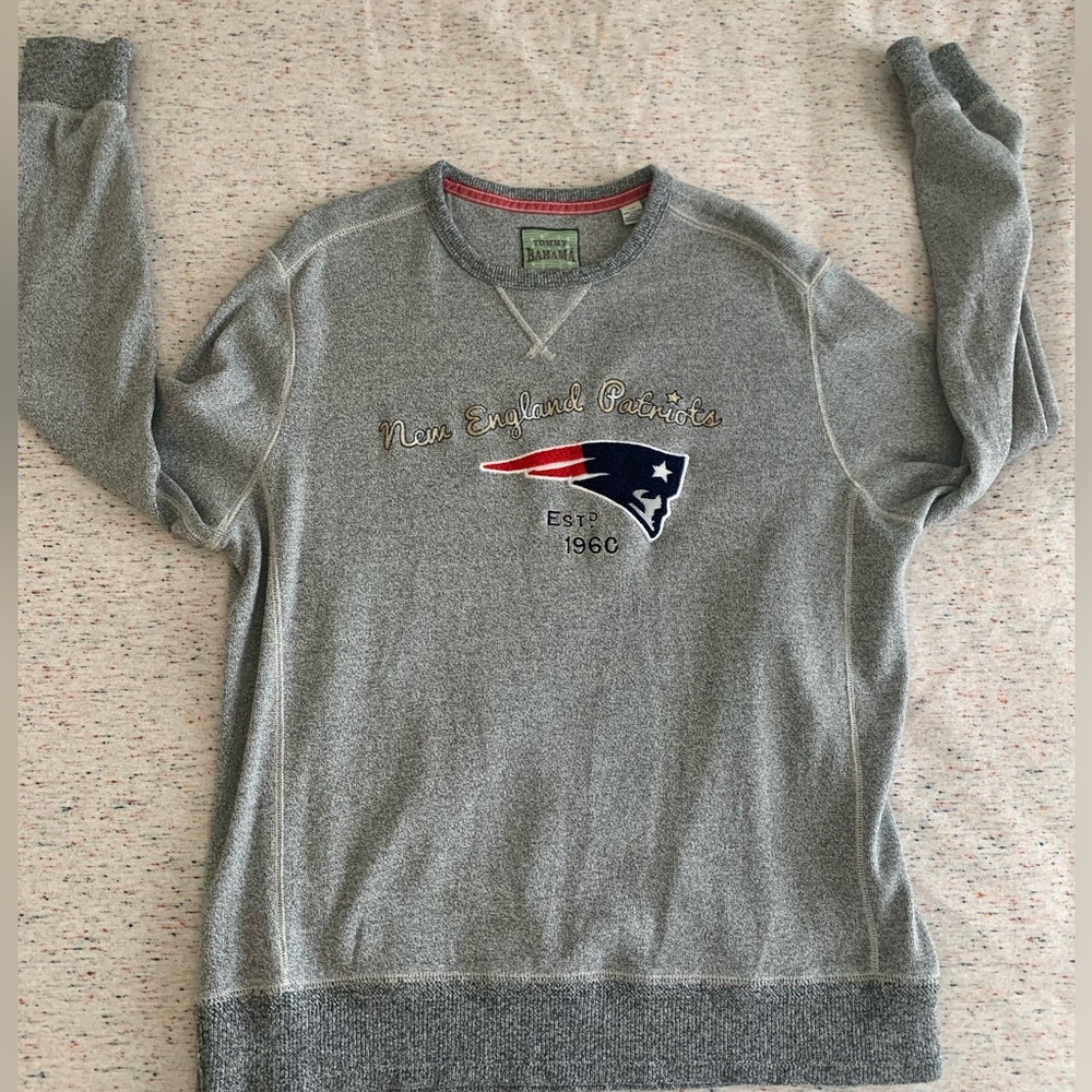 Tommy Bahama: NFL Mens Heavyweight 100% Cotton-New England Patriots Sweater LG!